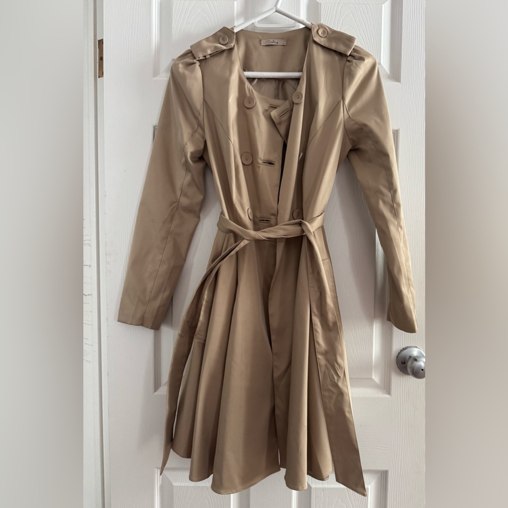Darling Trench Coat with Belt and flared bottom